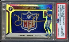 Daniel Jones 2019 Panini Elements Rookie Neon Signs Shield Auto 1/1 RNS-DJ PSA