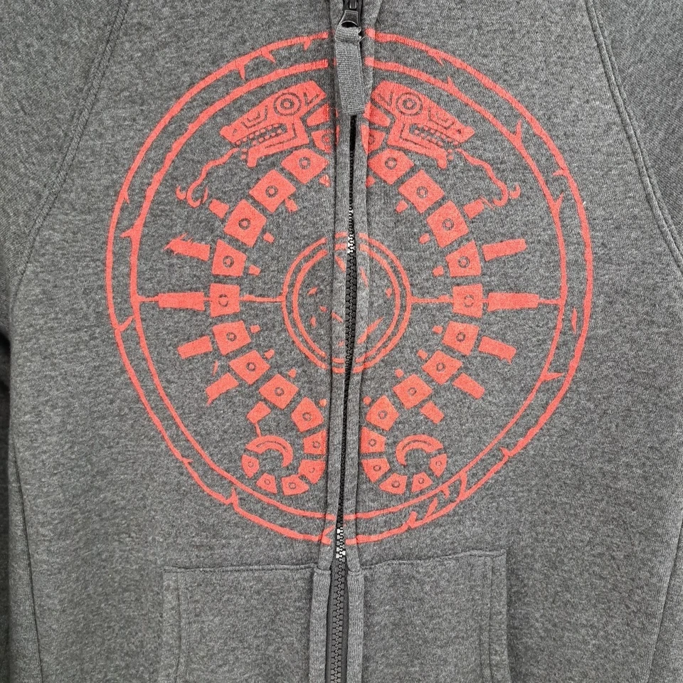 Nintendo The Legend of Zelda Sudadera con Capucha Cremallera Gris Oscuro Sheikah Símbolo Hylian Crest Foto 3 de 4