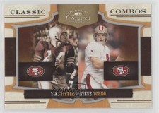 2009 Donruss Classics Classic Combos Silver 93/250 YA Tittle Steve Young HOF a7t
