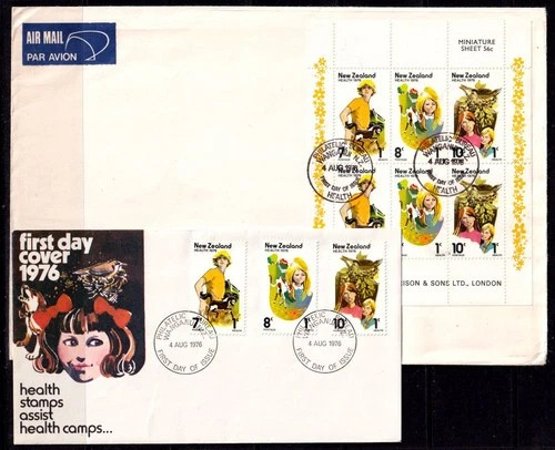 New Zealand Health Stamps. FDC / Cover's.  1976. Postmarked. #628