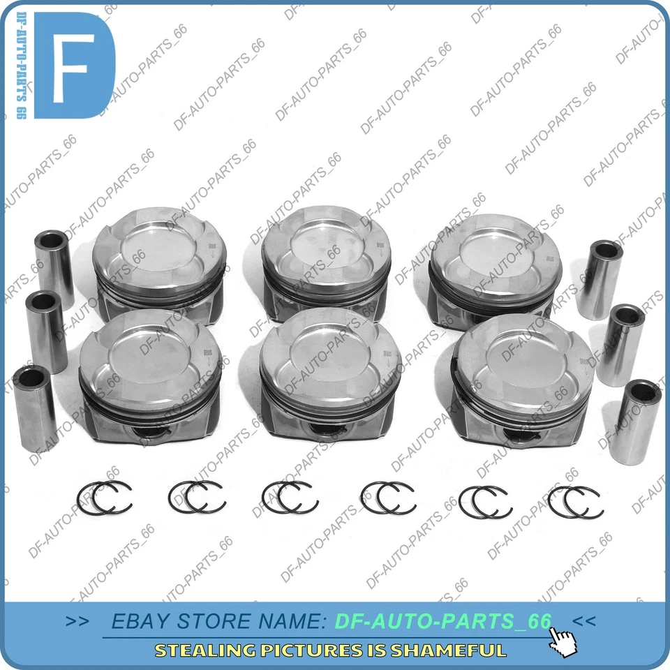 Pistones MAHLE 6X Φ84+0,5 mm para BMW N55B30A F10 F20 F30 F80 M235i M135i X3 X5 X6 Foto 2 de 4