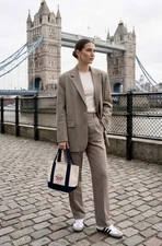 Trader Joe’s Mini Canvas Tote Bag Navy • Reusable Shopper Bag • New With Tags