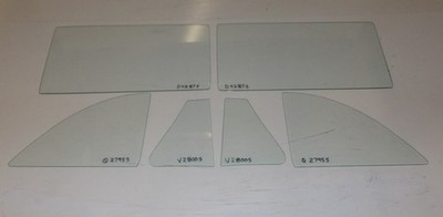1953 1954 Chevy 2dr Sedan Post Glass Vent Door Quarter Clear Side Window Set