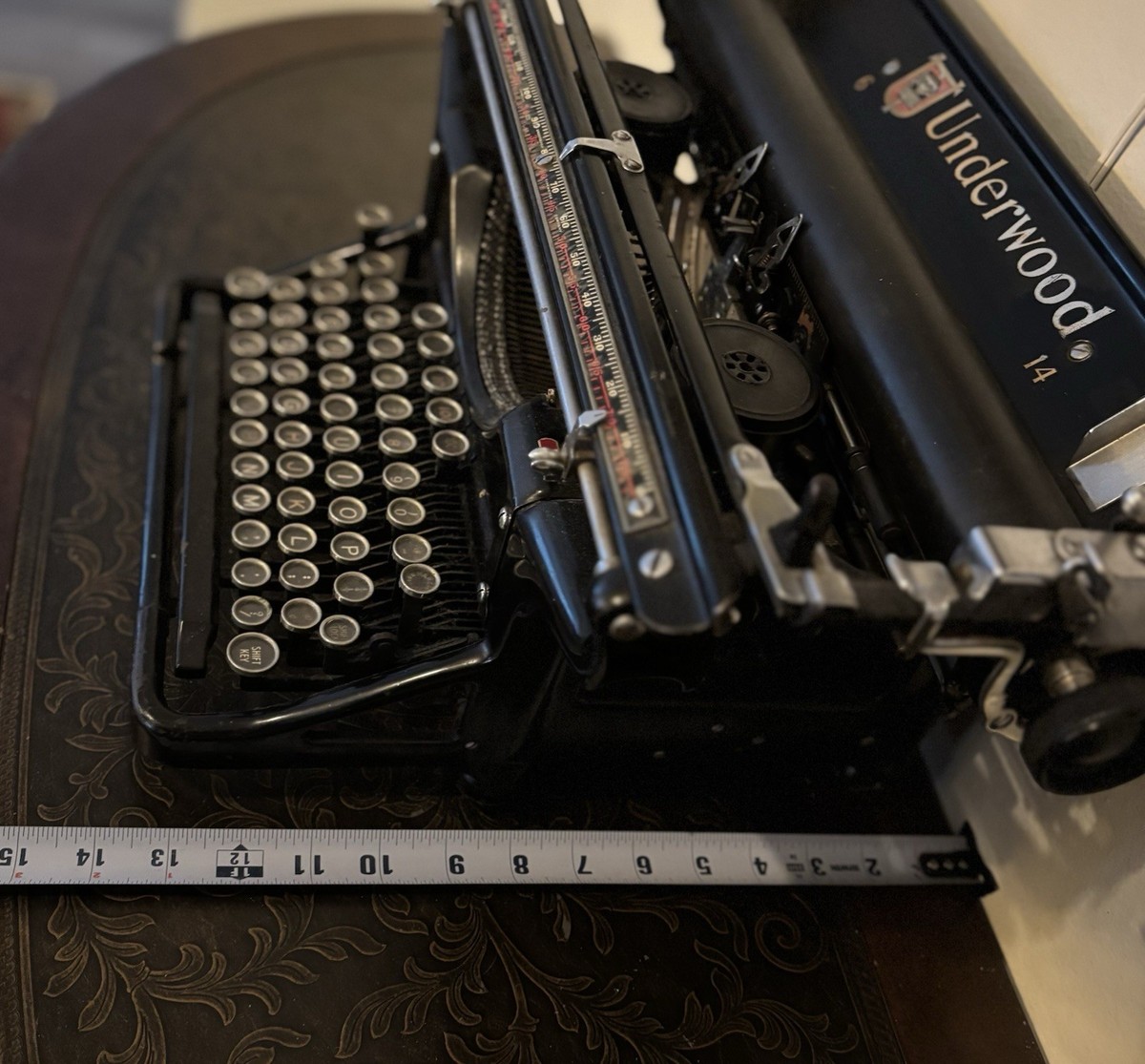 Vintage 1930 Underwood Standard No. 6 Typewriter – 14” Wide