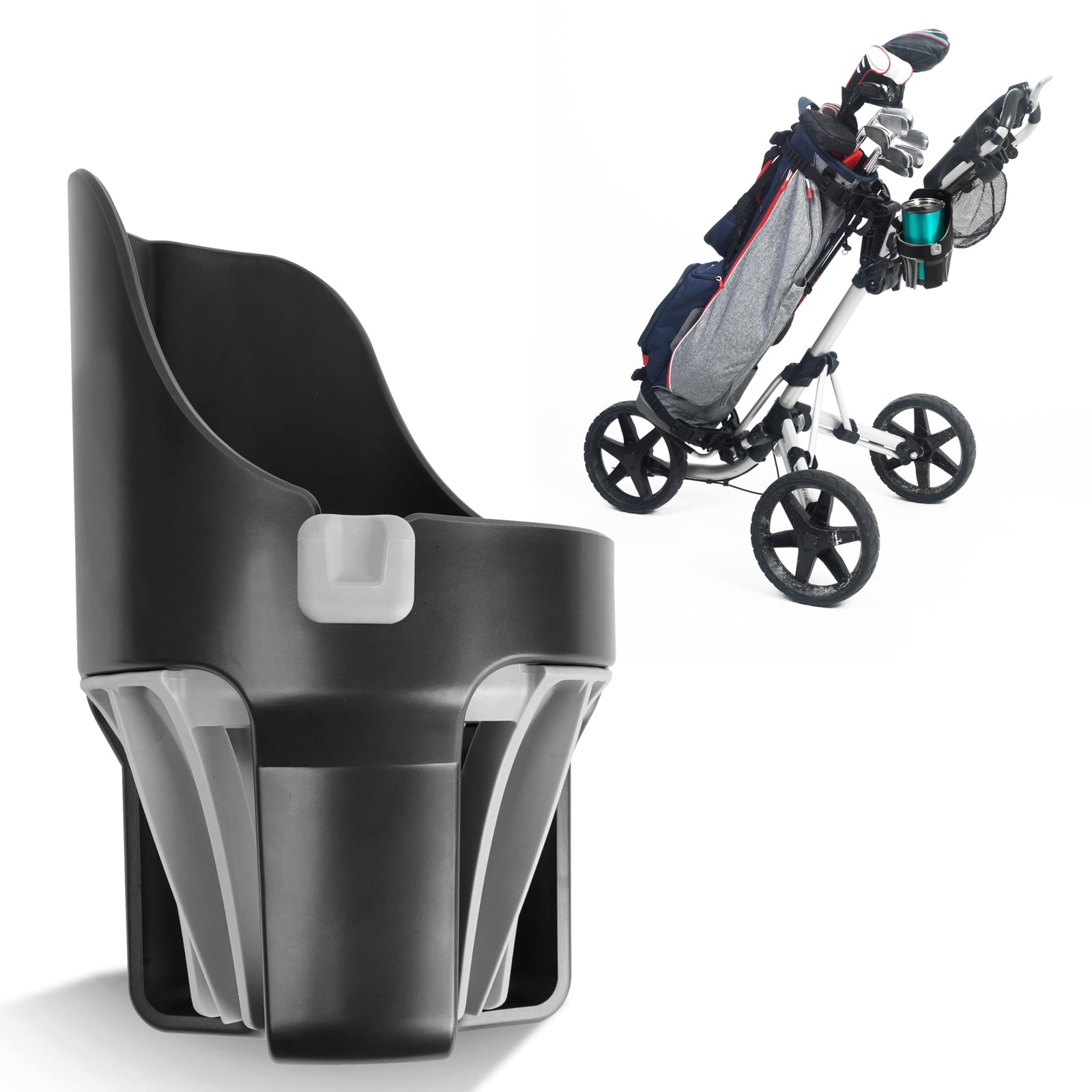 Golf Push Cart Cup Holder for Clicgear, Sun Mountain - Large