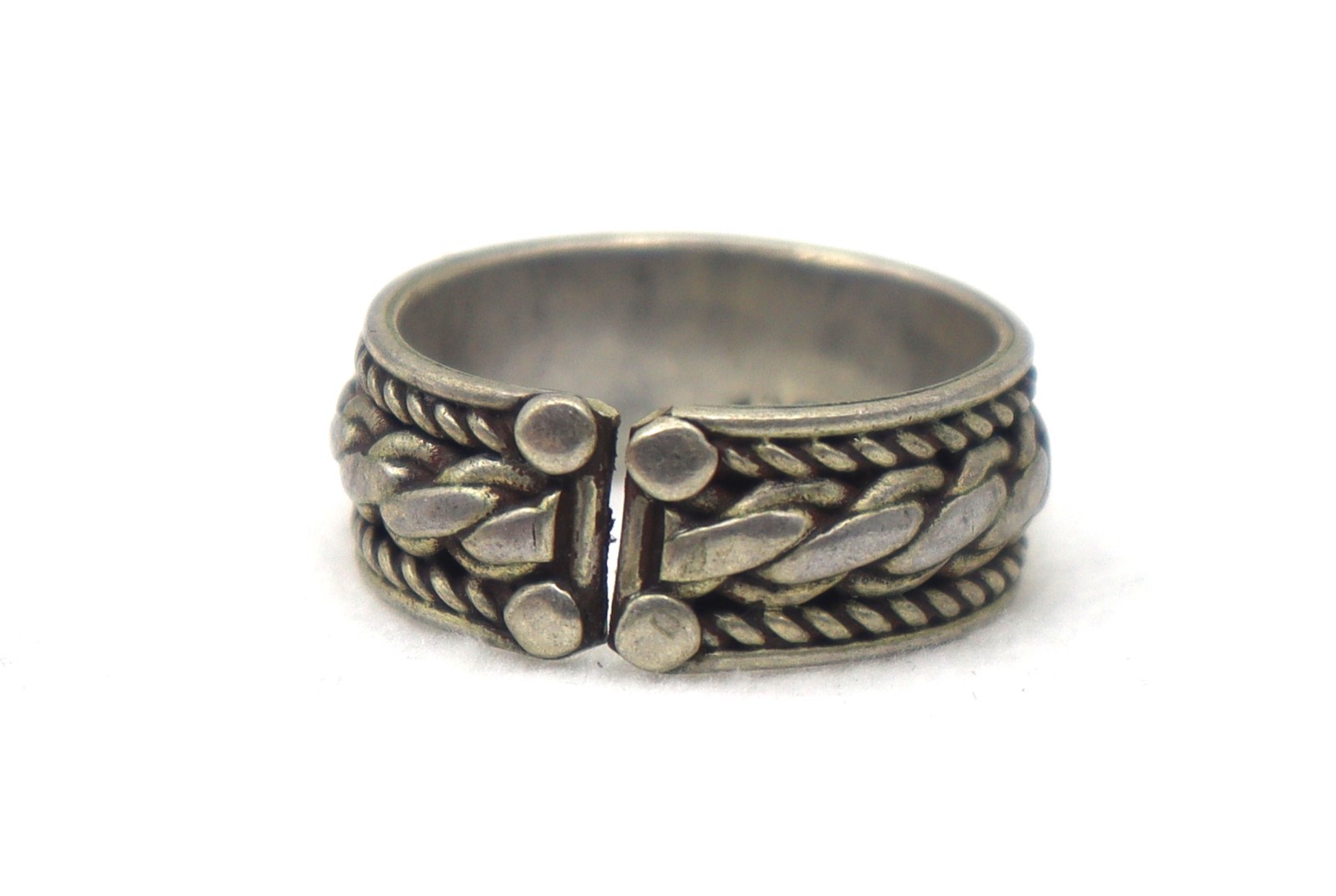 925 Solid Sterling Silver Adjustable Band Ring fo… - image 2