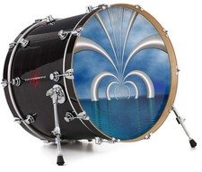 Vinyl Decal Skin for 20" Bass Kick Drum Head Waterworld