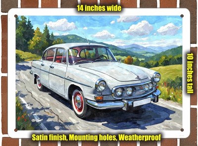 Metal Sign - 1969 Tatra T603 Watercolor - 14x10