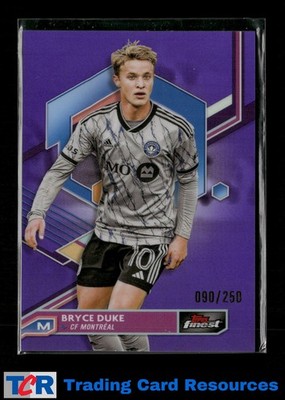 2023 Finest MLS #37 Bryce Duke Purple Refractor #/250
