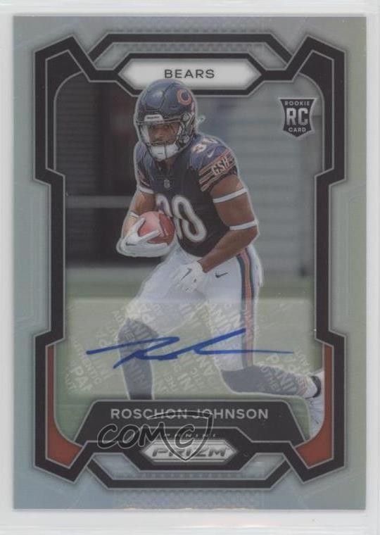 2023 Panini Prizm Rookies Silver Prizm Auto Roschon Johnson #314 Rookie Auto RC