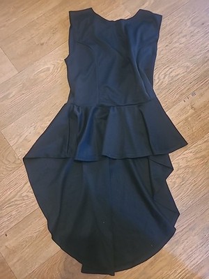 Schwarzes ärmelloses Top mit Schlag Damen Style Größe S/M
