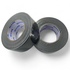 Duct Tape Black Cloth 48mm x 50yds Made In USA  2 Rolls 