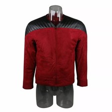 For The Next Generation Captain Picard Duty Uniform Jacket TNG Red Top Costumes