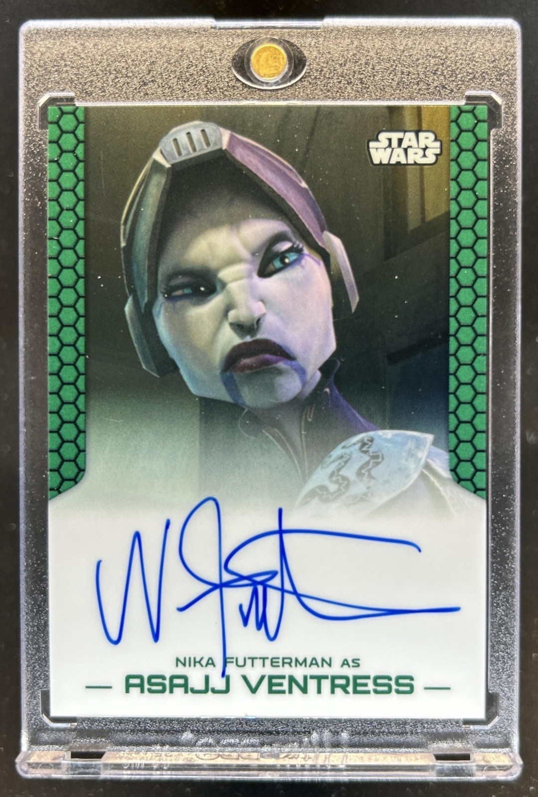 2025 Topps Star Wars Nika Futterman Asajj Ventress Chrome Black Auto Autograph