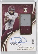 2020 Panini Immaculate Collegiate Rookie 14/99 Quartney Davis Patch Auto 1o2