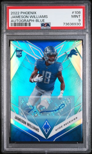 Jameson Williams Panini Phoenix #108 Autograph-blue /15 PSA 9 Panini