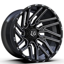 20x10 Tis Wheels 554bm Gloss Black Milled Off-road Rims 4pcs 20x10 Tis Wheels 554bm Gloss Black Milled Off-road Rims 4pcs