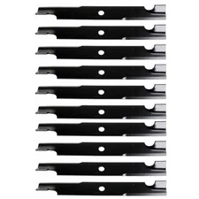 Qty 10: Notched Mower Blade - 18" X 5/8" Fits Exmark Replaces 1-303146