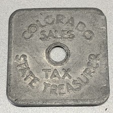 Colorado, Non Local Sales Tax Token 2 Mills Aluminum 89060  