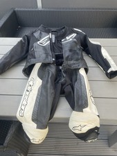 Alpinestars Lederkombi 2-Teiler – Gr. 48 (M) – AA – Schwarz/Weiß