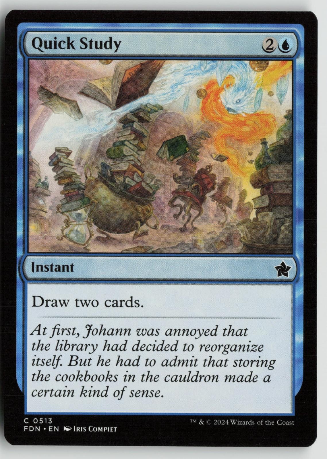 Quick Study Lightly Played 513 Foundations MTG