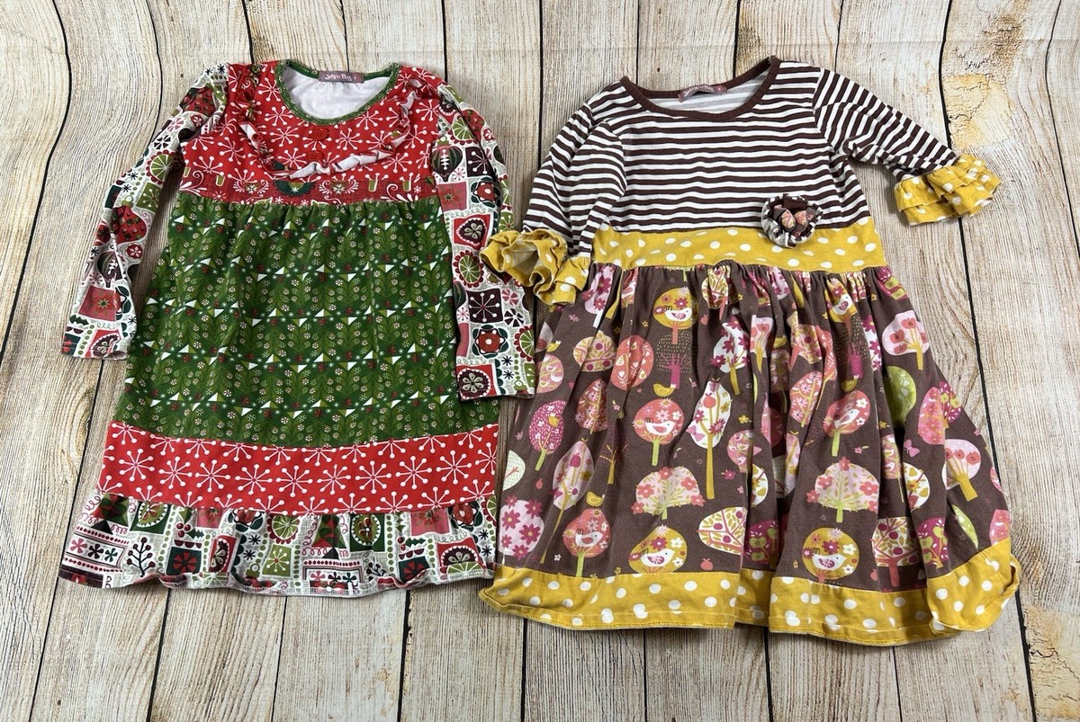 Jelly The Pug Girls Dress Size 8 Lot Of 2 Bundle Holiday & Into The Woods