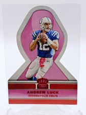 2015 Panini Crown Royale Pink Ribbons Die-Cuts Red Andrew Luck #PR19 
