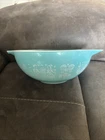 Vintage Pyrex 444 Turquoise Amish Butterprint Blue Cinderella Mixing Bowl 4 Qt