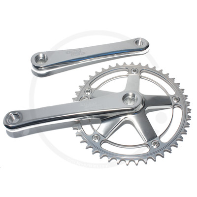 Sturmey Archer FCT64 Singlespeed Kurbelsatz | 1/2 x 1/8'' | silber | 44T, 170mm