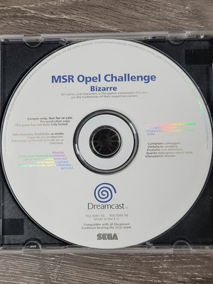 Dreamcast MSR Metropolis Street Racer Opel Challenge review disc white label