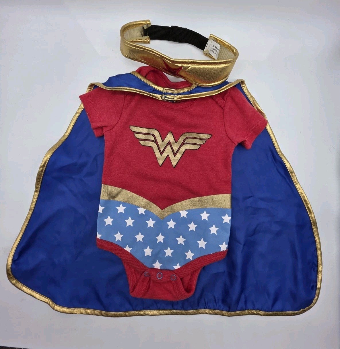 Mujer Maravilla Halloween Disfraz Infantil Bebé Niña Talla 6-9 Meses Conjunto Capa Conjunto