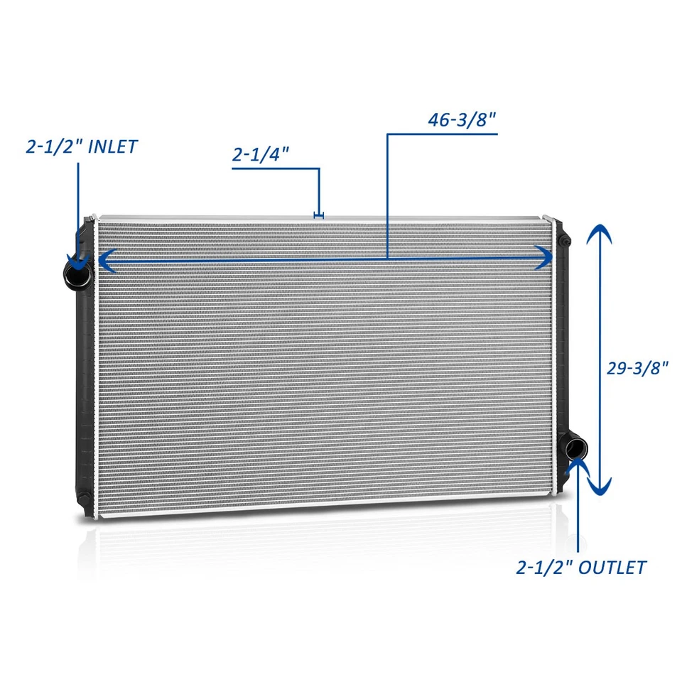 Repuesto radiador 2 filas núcleo 96-04 International 5070/5900i/5600i/5500i Foto 2 de 4