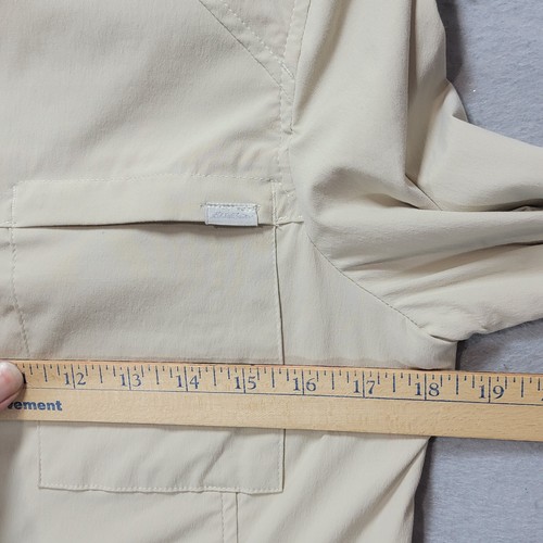 Eddie Bauer Travex Blazer Womens 8 Beige Lightweight Jacket Prep Neutral Nylon - Picture 16 of 20