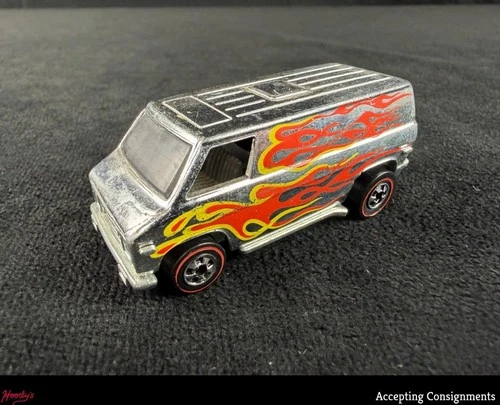 Vintage 1975 Original Mattel Hot Wheels Redline Super Van Chrome w/ Flames
