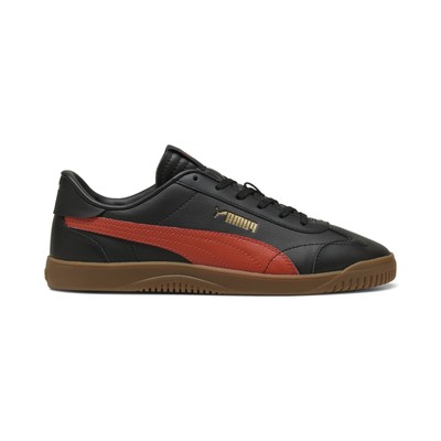 Puma Club 5V5 38940615 Mens Black Leather Lace Up Lifestyle