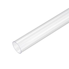 PVC Rigid Round Tubing,Clear,30mm ID x 32mm OD,0.5M/1.64Ft Length,2pcs