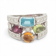 Bvlgari Allegra Multicolor diamond Ring 750 WG 12.0g