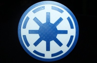 Galactic Republic Emblem 3D printed Logo Sign Wall Desk Shelf Art