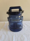 Vintage L.E. Smith Cobalt Blue Milk Can Canister/Cookie Jar w/lid