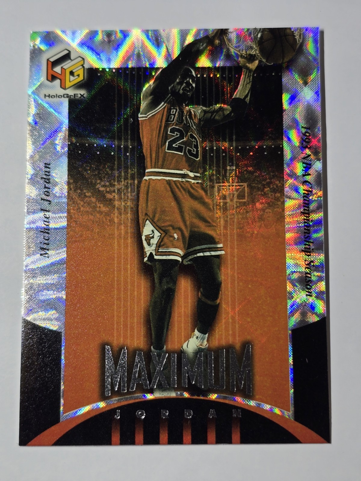 Michael Jordan Upper Deck HoloGrFx Maximum Jordan Chicago Bulls Refractor Rare