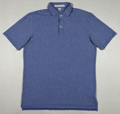 Holderness & Bourne The Hilton Shirt Polo Mens Medium Amparo Blue Golf Tailored