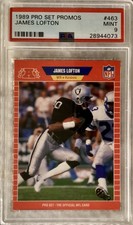1989 Pro Set #463 James Lofton Unissued Card Promo Graded MINT PSA 9 🎉✨