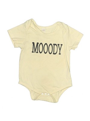 Unbranded Girls Ivory Short Sleeve Bodysuit 90 cm