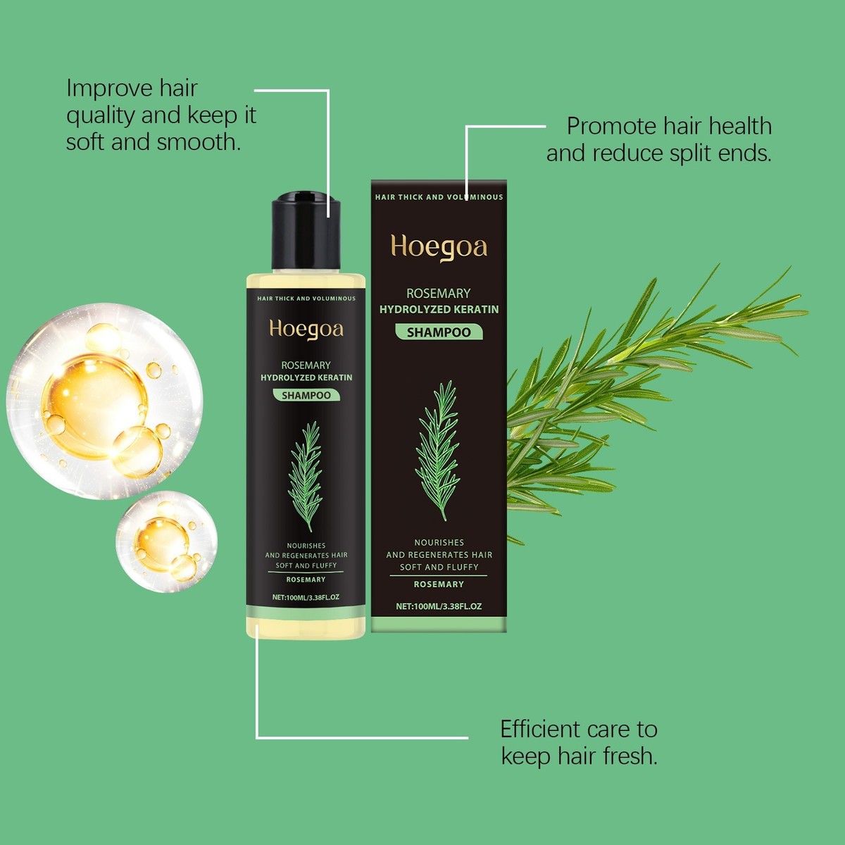 Tgideas Organic Rosemary Hair Growth Shampoo for Women and Men