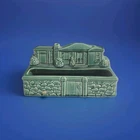 Vintage Green Pottery Planter Cottage House McCoy, Haeger or Brush ? 11"x5"x5"