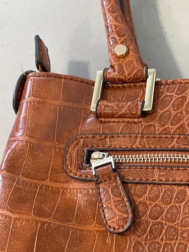 Anne Klein Umhängetasche Tasche Kunstleder braun hellbraun Doppelhenkel Handtasche - Bild 7 von 9