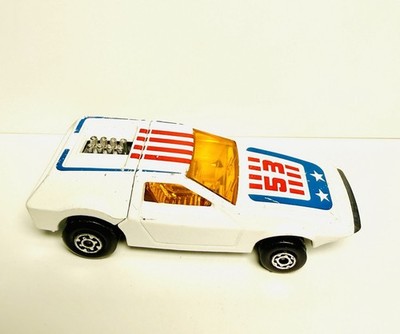Matchbox SuperFast Tanzara #53 1972 White Blue Red 2.75” Diecast