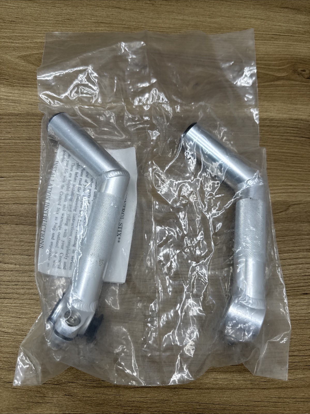 ControlTech Control Stix Team Issue Bar Ends NOS Vintage MTB USA Silver