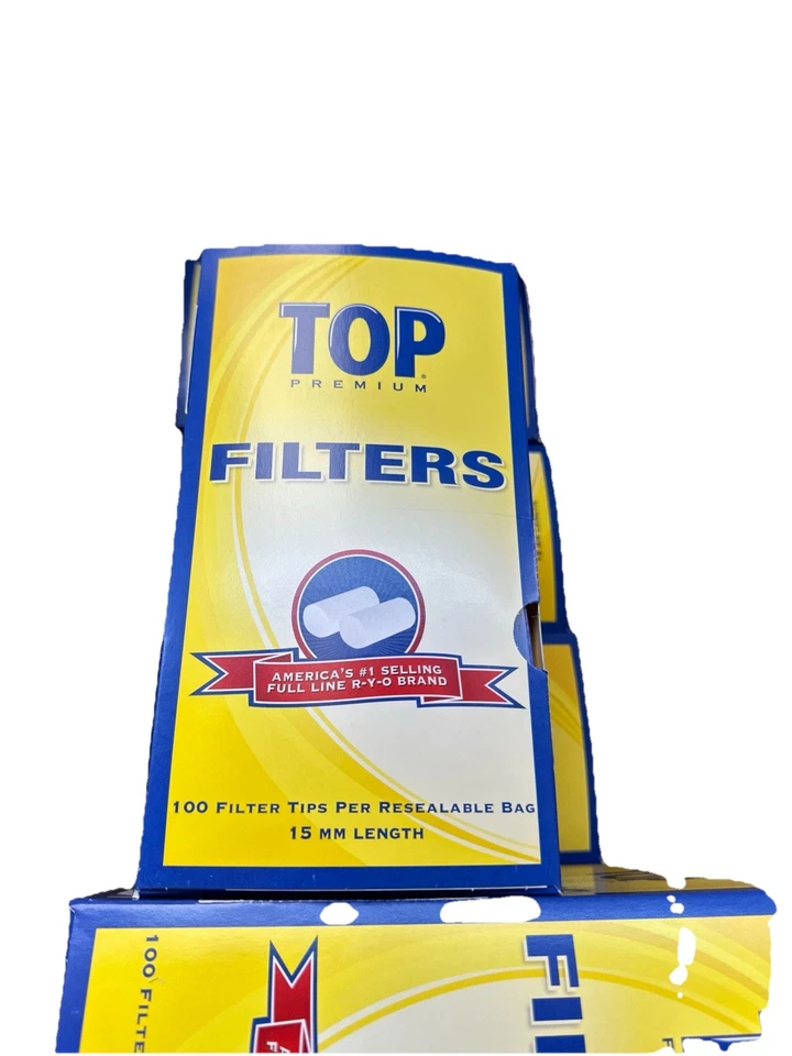 30 sacos de 100 pontas de filtro de cigarro cada TOP 15mm - Imagem 2 de 2