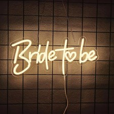 16"x7" Bride To Be Wedding Gift LED Neon Sign With Dimmer USB Powered Light